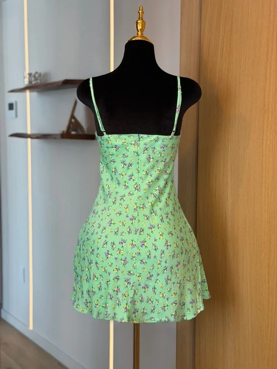 Zara Green Floral Slip Mini Dress | Soft Muse - Picture 4 of 4